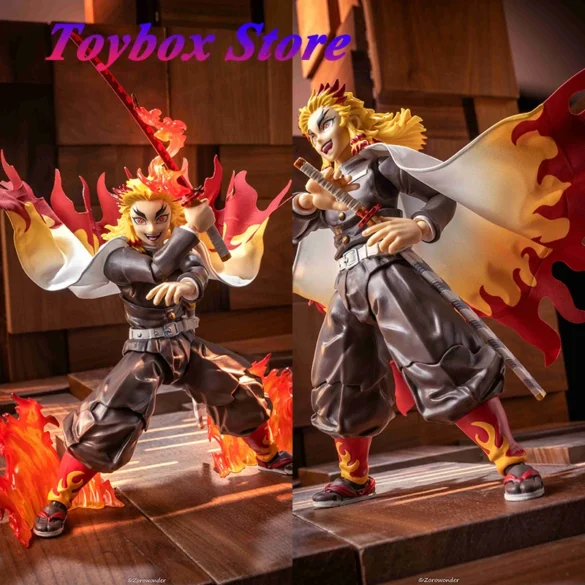 1/12 Scale Rengoku Kyoujurou Anime Man Soldier Mini White Red Cloak Toys Accessory For 6" Anime Demon Slayer Figure Decoration