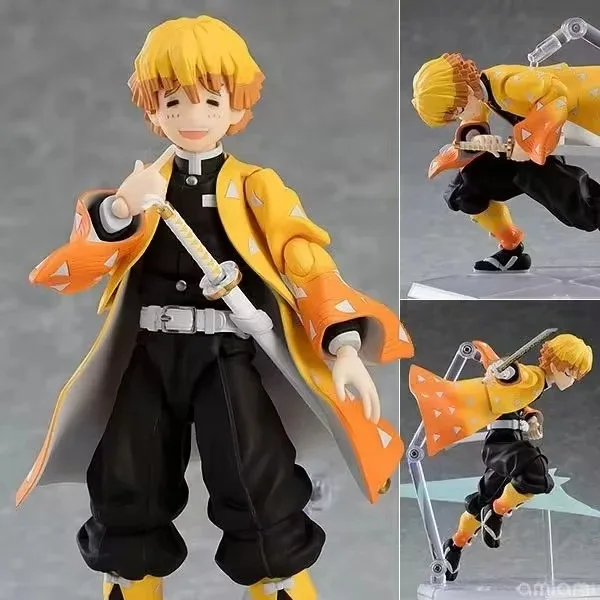 Demon Slayer Character Agatsuma Zenitsu Figma DX-522 Figure Model Toys 15cm